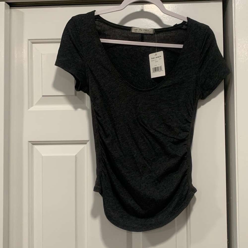Anthropologie- free people black baby doll t shirt